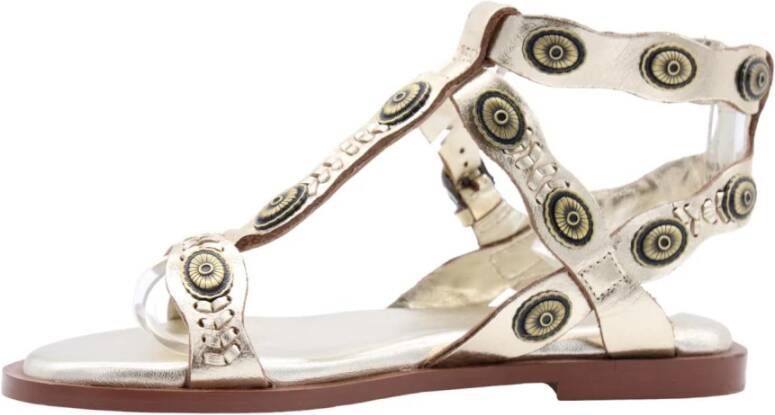 Bronx Platte sandalen voor vrouwen Yellow Dames