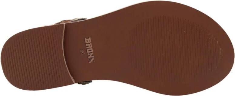 Bronx Platte sandalen voor vrouwen Yellow Dames
