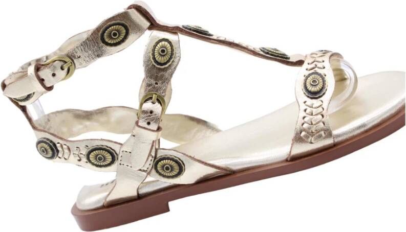 Bronx Platte sandalen voor vrouwen Yellow Dames