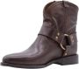Bronx Stijlvolle Enkellaarsjes met Bobbel Detail Brown Dames - Thumbnail 4