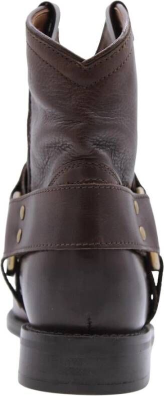 Bronx Stijlvolle Enkellaarsjes met Bobbel Detail Brown Dames