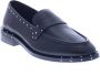 Bronx Stijlvolle zwarte loafer met zilveren studs Black Dames - Thumbnail 6