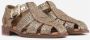 Bronx Bonx dames fisherman sandaal gevlochten goudkleurig - Thumbnail 10