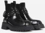 Bronx Zwarte Enkellaars voor Vrouwen Bikerstijl Black Dames - Thumbnail 7