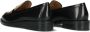 Bronx Zwarte Leren Loafers met Stijlvolle Details Black Dames - Thumbnail 16