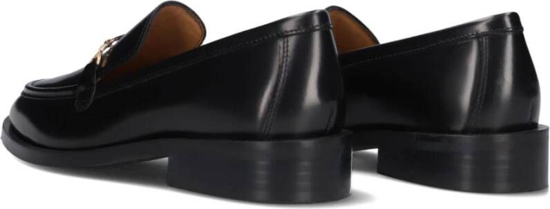 Bronx Zwarte Leren Loafers voor Dames Black Dames