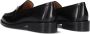 Bronx Zwarte Leren Loafers met Stijlvolle Details Black Dames - Thumbnail 33