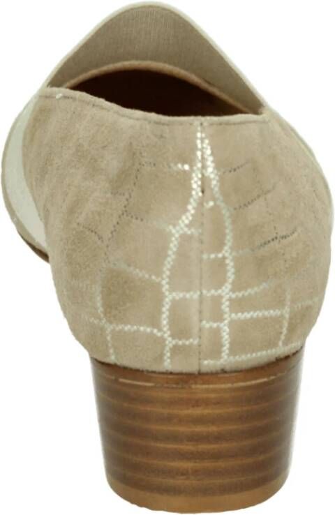 Brunate Beige Pumps met brede pasvorm