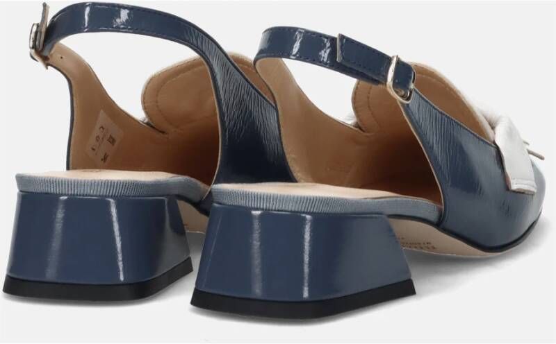 Brunate Blauwe Hak Handgemaakte Italiaanse Schoenen Blue Dames
