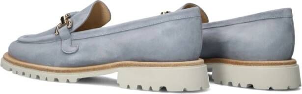 Brunate Blauwe Suède Loafers voor Dames