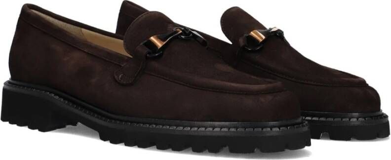 Brunate Bruin Suède Dames Loafers