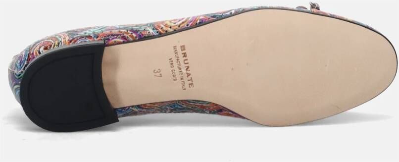 Brunate Handgemaakte Italiaanse MultiKleur Platte Schoenen Multicolor Dames