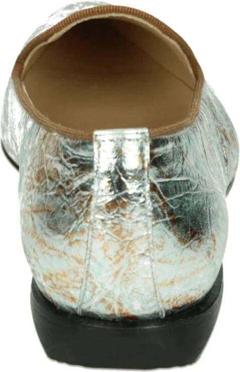 Brunate Zilveren Pumps met G Breedte