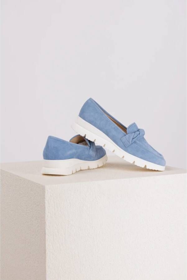 Brunate Zomerse Loafer met Leren Voetbed Blue Dames