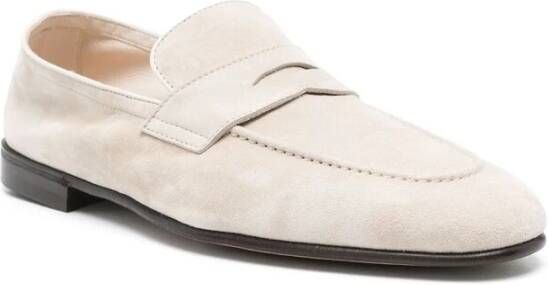 BRUNELLO CUCINELLI Beige Leren Lage Hak Schoenen Beige Heren