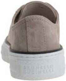 BRUNELLO CUCINELLI Lage suède sneakers met geborduurd Monile-detail Brown Dames - Foto 14