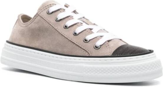 BRUNELLO CUCINELLI Luxe Geborduurde Suède Sneakers Multicolor Dames - Foto 15