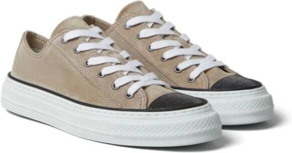 BRUNELLO CUCINELLI Beige Sneakers voor Vrouwen Beige Dames