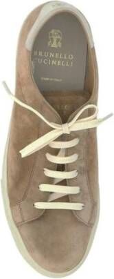 BRUNELLO CUCINELLI Beige Suede LowTop Sneakers Beige Heren