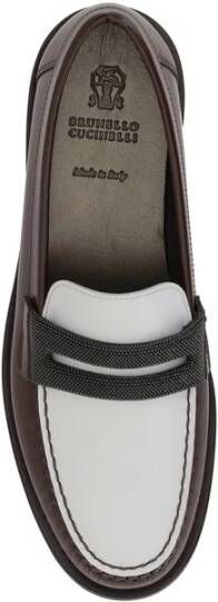 Brunello Cucinelli Bicolored leren loafers