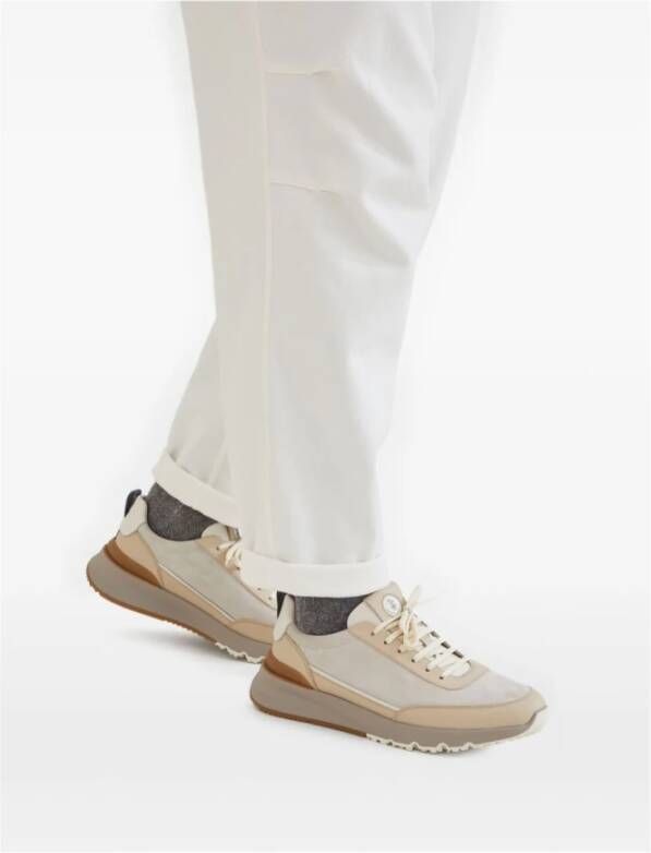 Brunello Cucinelli Blauwe Sneakers met Vetersluiting