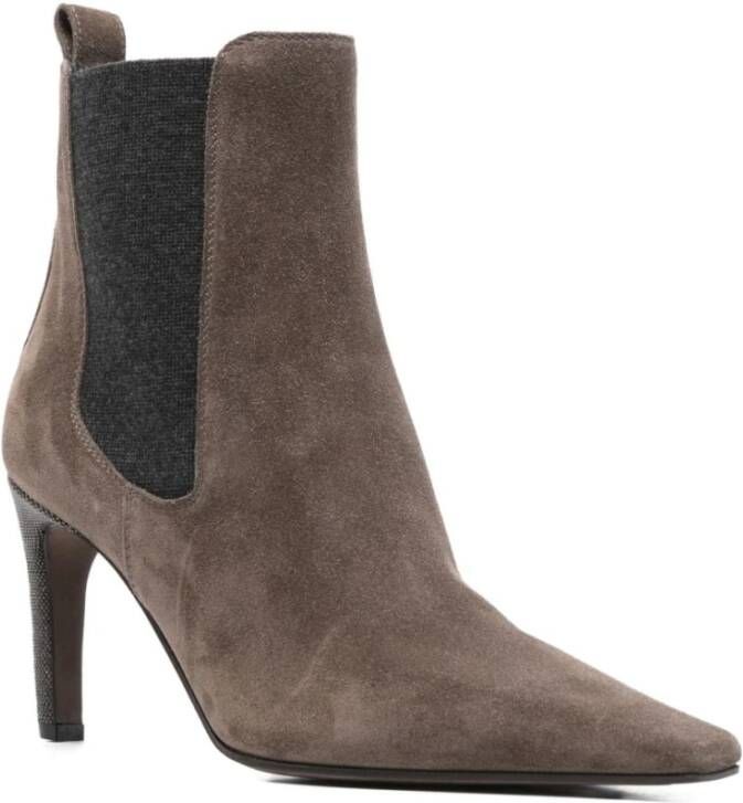 Brunello Cucinelli Bruine Laarzen voor Stijlvolle Outfits