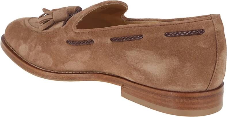 Brunello Cucinelli Bruine Loafer Schoenen met Kwast Detail