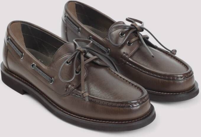 Brunello Cucinelli Bruine Loafer Schoenen voor Vrouwen