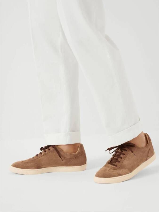 BRUNELLO CUCINELLI Bruine Sneakers voor Mannen Brown Heren