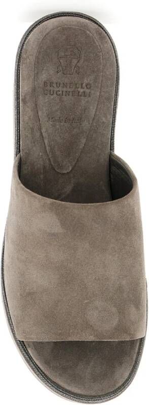 BRUNELLO CUCINELLI Bruine Suède Amandel Teen Wig Sneakers Brown Dames