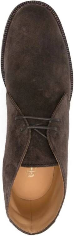 Brunello Cucinelli Bruine Suède Veterschoenen