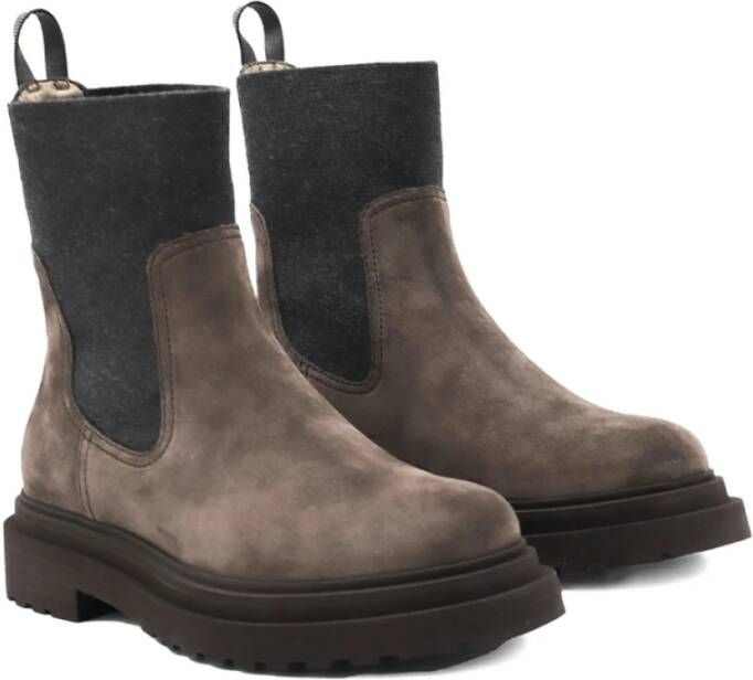 Brunello Cucinelli Cederbruine Elastische Schoenen