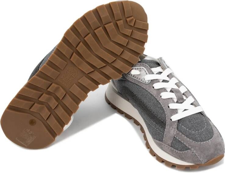 Brunello Cucinelli Chique Sneakers met Elegant Borduurdetail