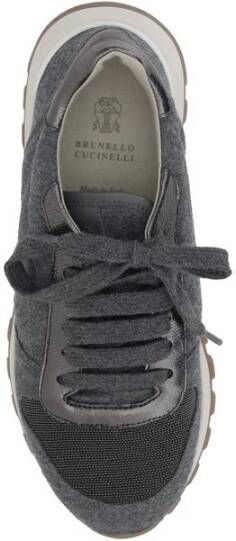 Brunello Cucinelli Elegante Sneakers met Mélange Stofontwerp