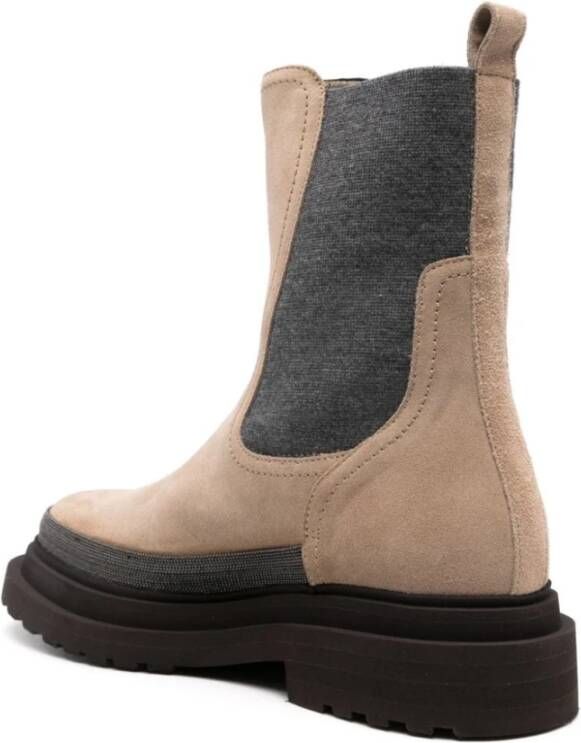 BRUNELLO CUCINELLI Enkellaarzen voor vrouwen Beige Dames
