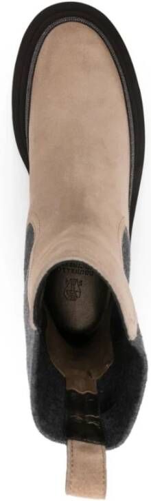 BRUNELLO CUCINELLI Enkellaarzen voor vrouwen Beige Dames