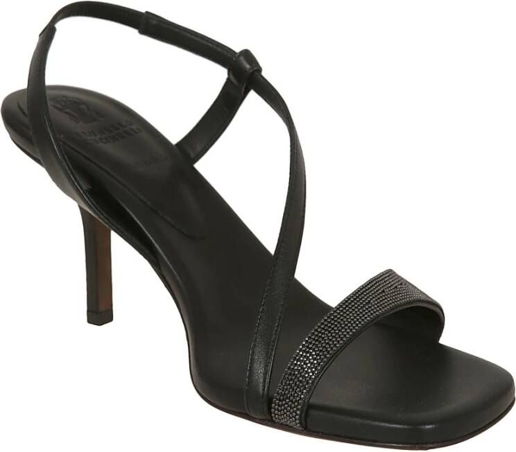 BRUNELLO CUCINELLI Flat Sandals Black Dames