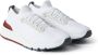 BRUNELLO CUCINELLI Gebreide witte sneakers met rode rand White Heren - Thumbnail 4