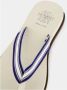 Brunello Cucinelli Gestreepte Navy Blauwe Zwembadsandalen - Thumbnail 2