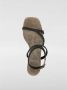 Brunello Cucinelli Grijze Beaded Kitten Heel Sandalen - Thumbnail 2