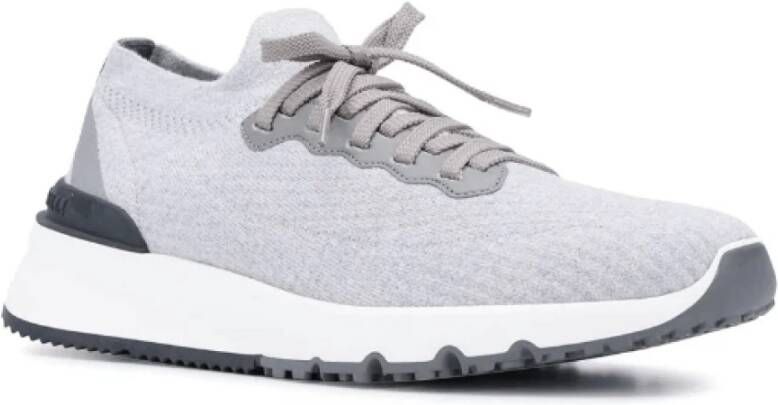BRUNELLO CUCINELLI Grijze Sneakers voor Stijlvolle Outfits Gray Heren