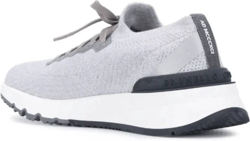 BRUNELLO CUCINELLI Grijze Sneakers voor Stijlvolle Outfits Gray Heren