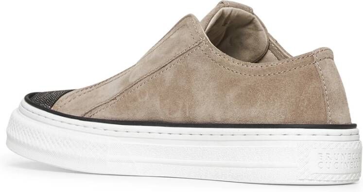 Brunello Cucinelli Grijze Sneakers voor een stijlvolle look