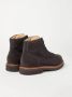Brunello Cucinelli Grijze Suède Enkellaarsjes Vetersluiting Corduroy - Thumbnail 2
