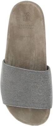 Brunello Cucinelli Iconische Juweel Platte Sandalen