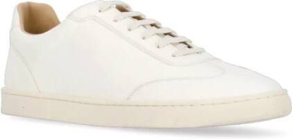 BRUNELLO CUCINELLI Ivoor Leren Sneakers Ronde Neus White Heren