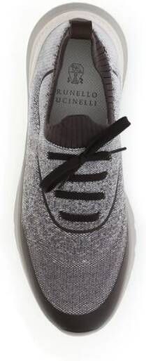Brunello Cucinelli Katoen Gebreide Sneakers Runners