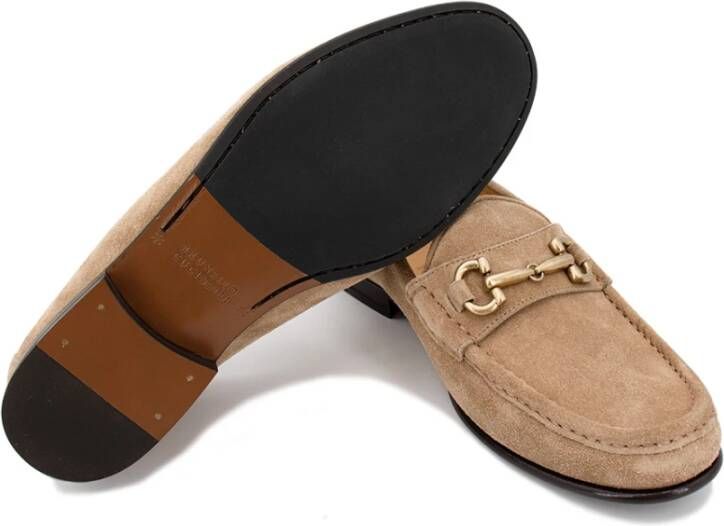 BRUNELLO CUCINELLI Klassieke Suède Moccasins Beige Heren