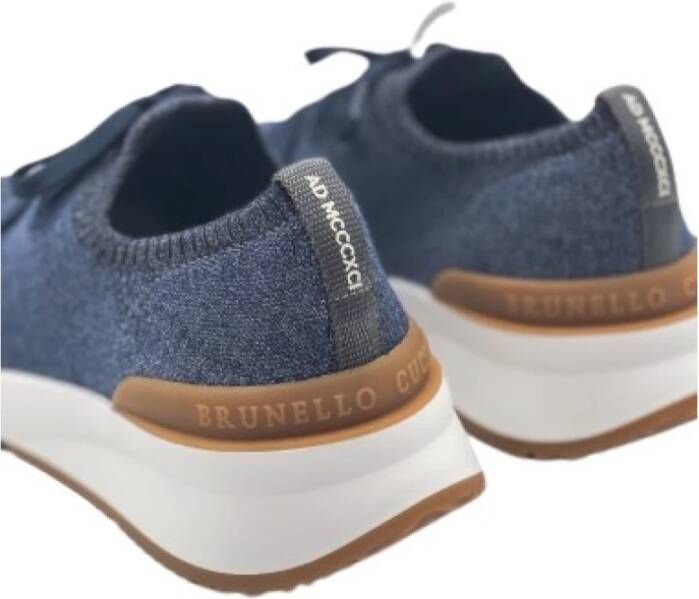 BRUNELLO CUCINELLI Lage top sneakers Blauw Heren