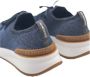 BRUNELLO CUCINELLI Blauwe Denim Katoenen Mesh Hardloopschoenen Blue Heren - Thumbnail 6